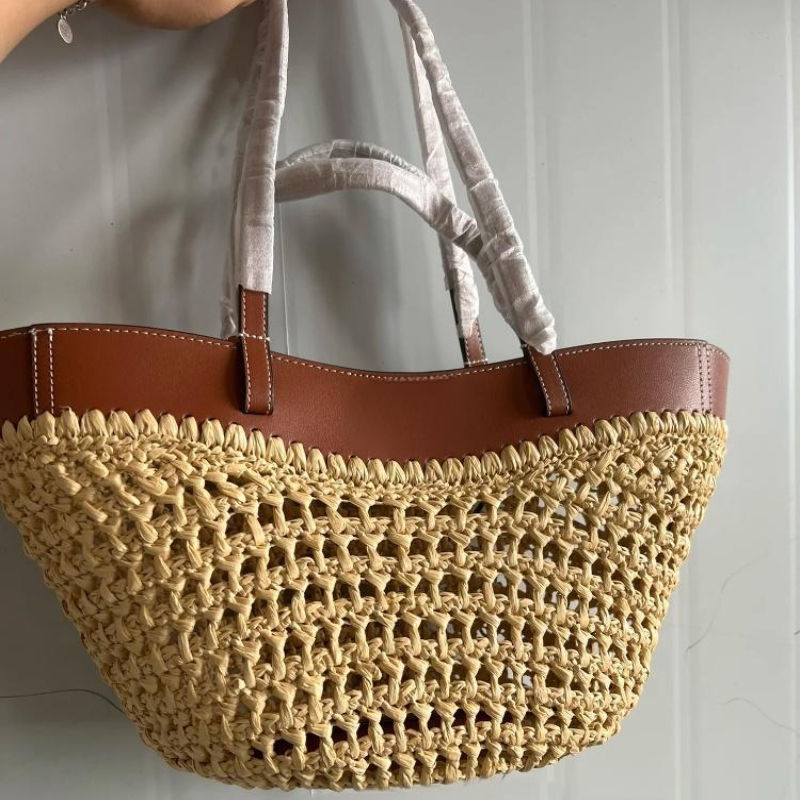 Crochet Bag Raffia - Marke Hohl Woven Strand Tasche Nische
