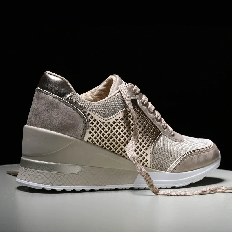 Wedge Espadrille Women - Höhenvergrößernde vulkanisierte Damenschuhe, leichte, atmungsaktive Wanderschuhe,