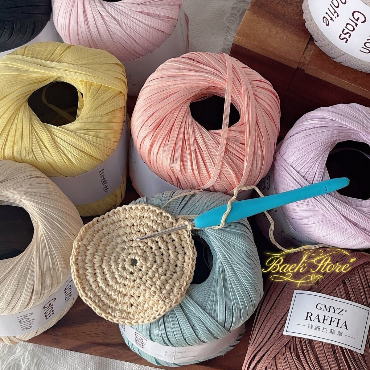 102 m/Rolle mehrfarbiges Bastg – Crochet Bag Raffia Bewertung und Preis