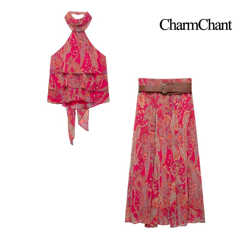 CHARMCHANT Damen Paisley-Print – Midi Skirt Floral Bewertung und Preis