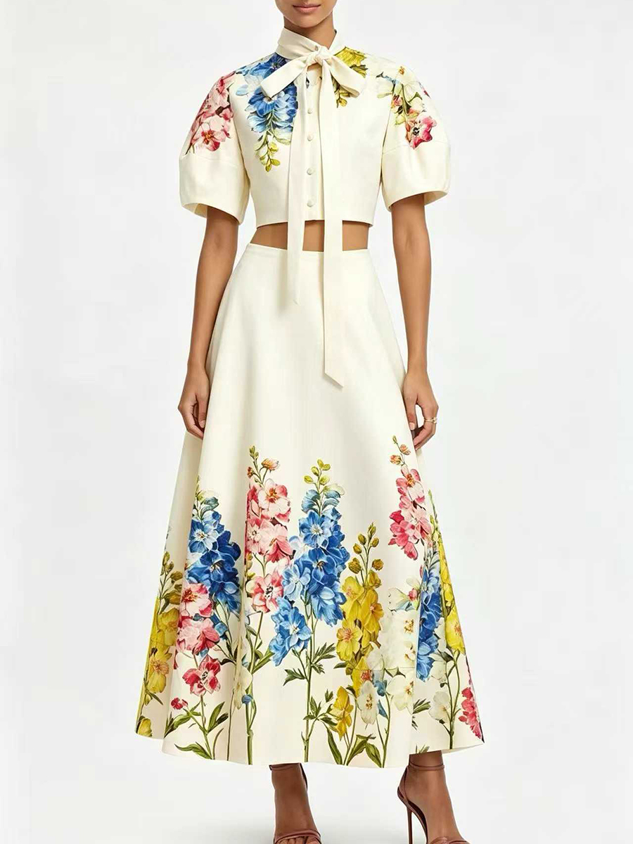 VGH Elegante Zweiteiler-Sets m – Midi Skirt Floral Bewertung und Preis